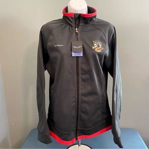 NWT Alanic Running Warm Up Jacket Baltimore 10K Black Sz L
